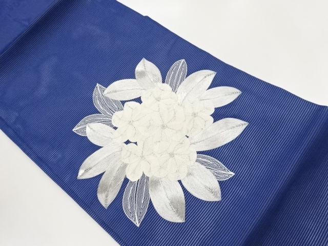 JAPANESE NAGOYA OBI FOR SUMMER / EMBROIDERY / FLOWER